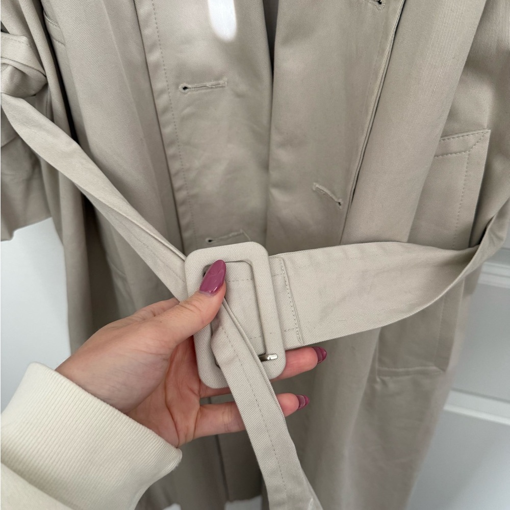 Beige Trench Coat with Belt From The Frankie Shop - Picture 3 of 7